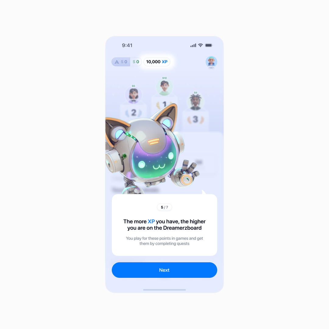 A screen from the onboarding flow